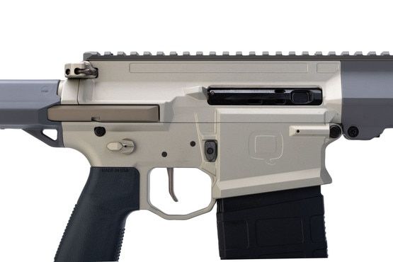 Q 8.6BLK BOOMBOX Short Barreled Rifle has an AR-15 style safety